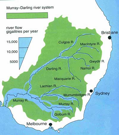 murray darling river system map murray darling river system map